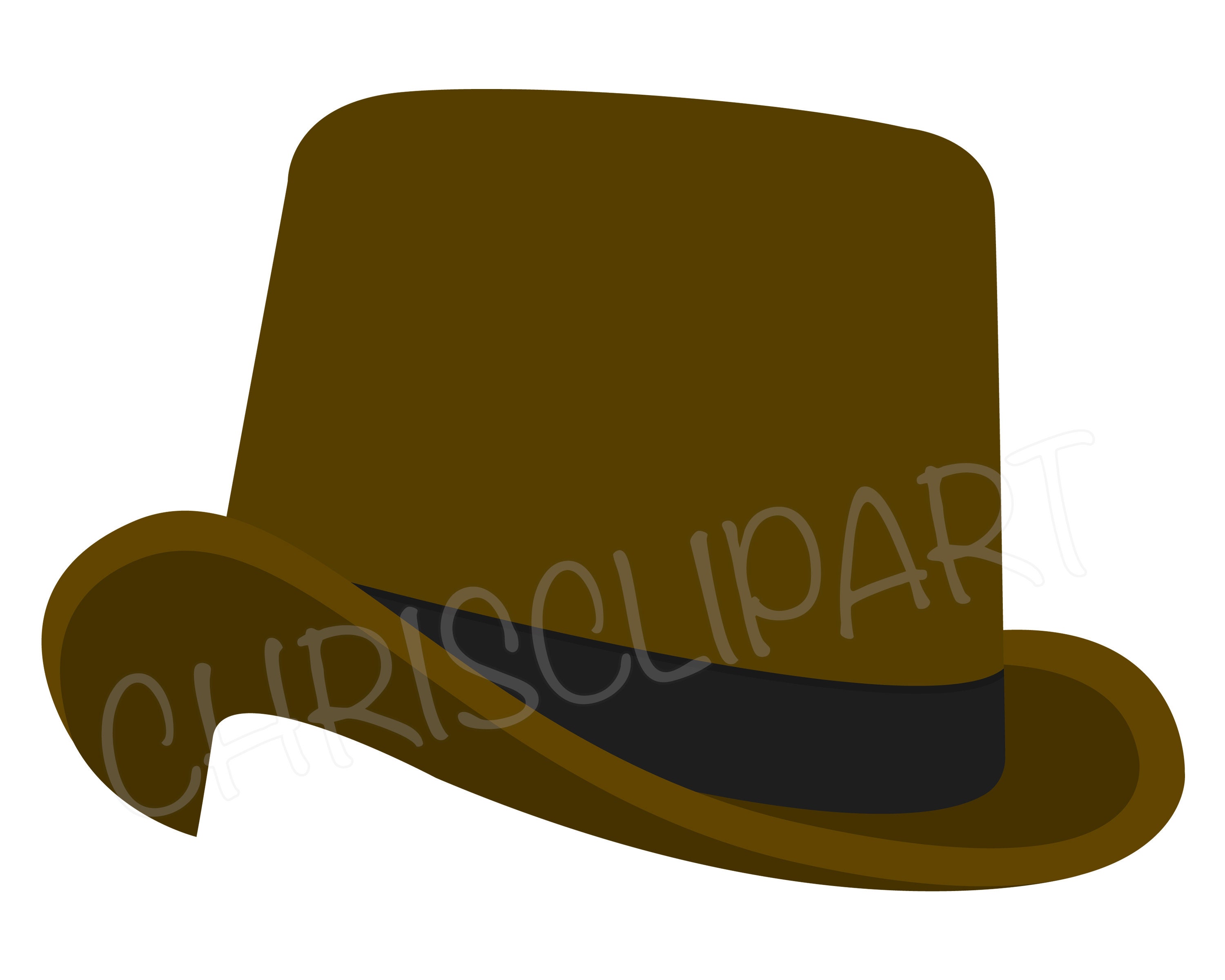 Brown Hat Svg Brown Hat Png Brown Hat Clipart Hat Clipart Etsy