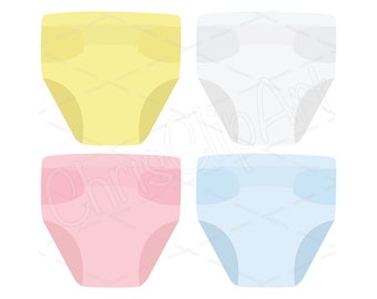 Diaper SVG PNG JPG - Bundle of 4 Colors - Diaper Sublimation - Diaper Graphic - Diaper Cricut - Diaper Clipart - Diaper Vector - Baby Svg