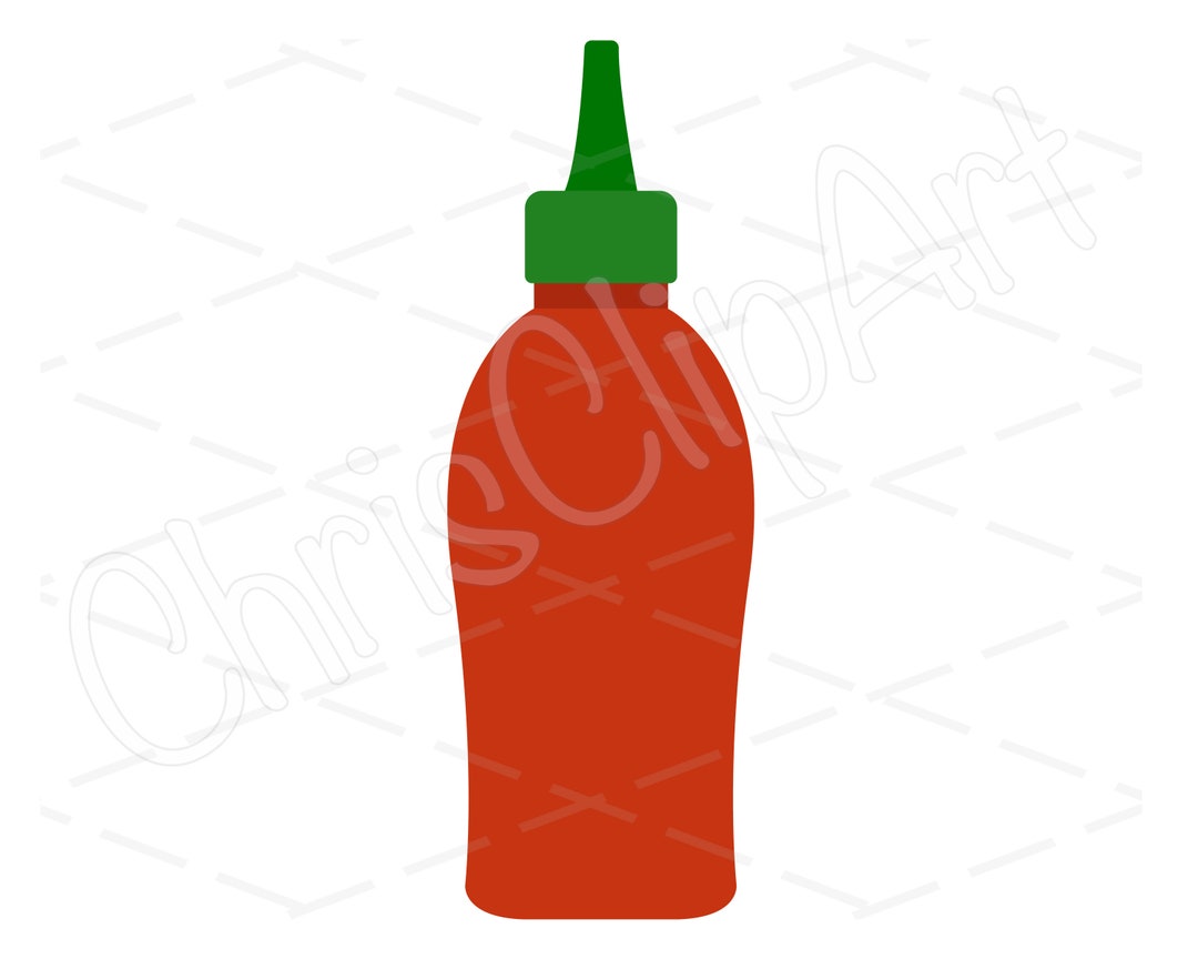 Red Hot Sauce Bottle Clipart Graphic Highquality JPG SVG Etsy