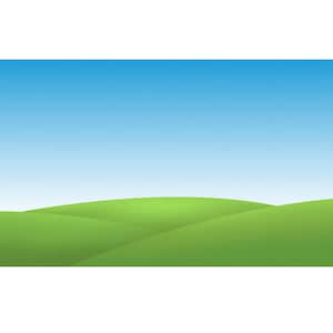 May include: A blue sky with rolling green hills in the foreground.