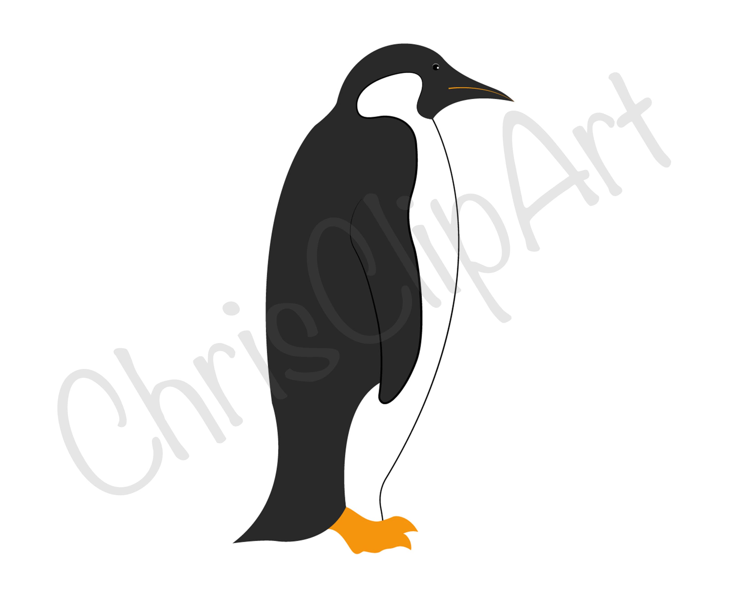 Emperor Penguin Clipart Black And White