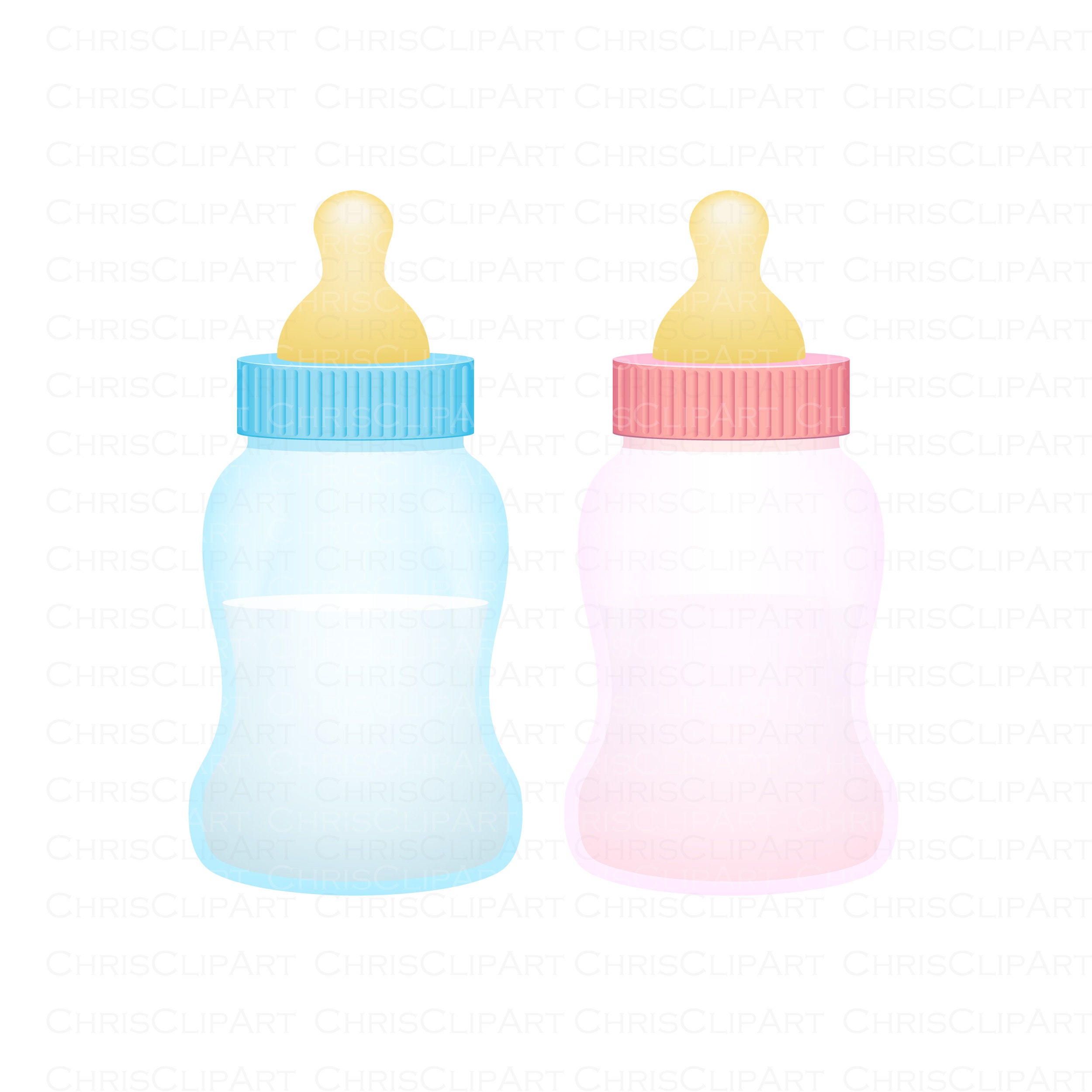 Download Clipart Baby Bottles Png Svg Jpg Baby Bottle Bundle Graphics Etsy