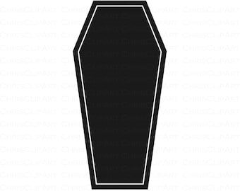COFFIN SVG, coffin silhouette, coffin png, coffin vector, clipart coffin, halloween svg files