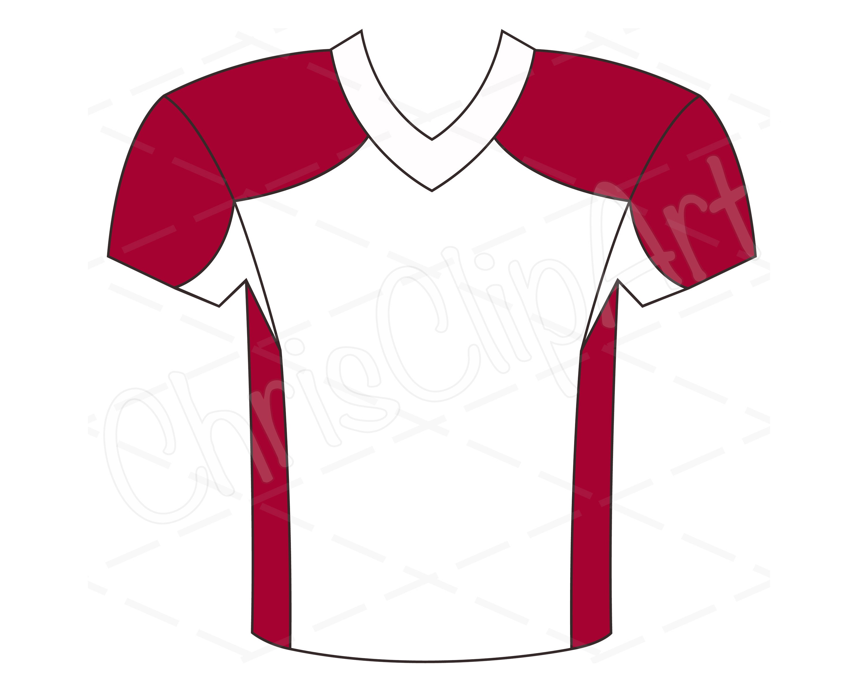 Football Jersey SVG PNG JPG Red White Football Jersey Sublimation Football Jersey Vector Football Jersey Cricut Football Clipart Etsy