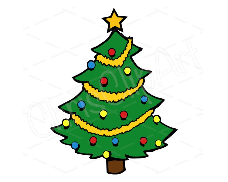 Christmas Tree SVG PNG JPG Christmas Tree Sublimation Christmas Tree Cricut Christmas Tree Vector Christmas Clipart image 1