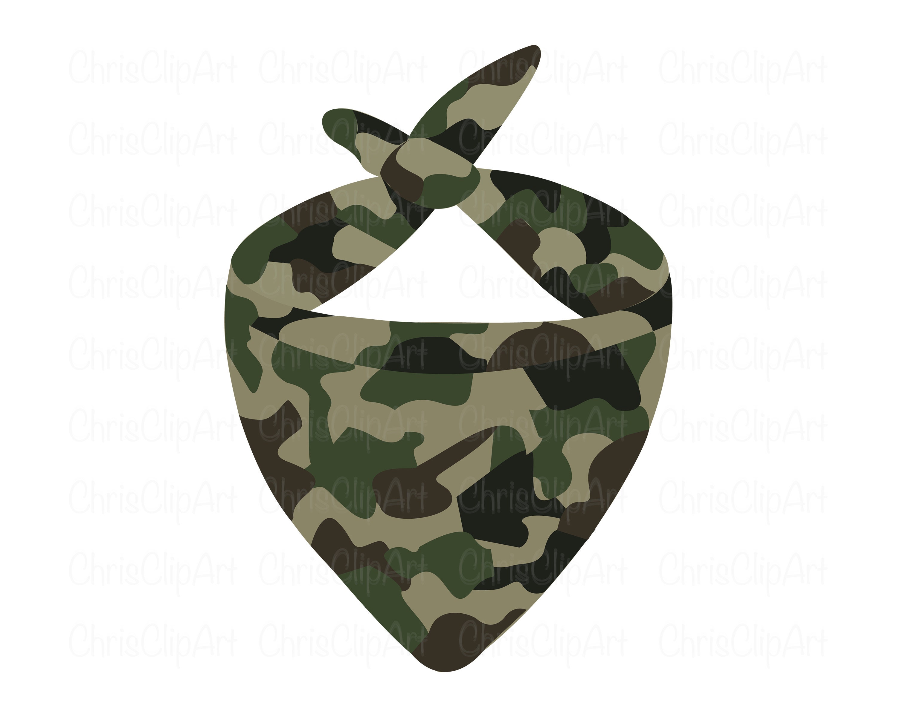 Camouflage kids scarf