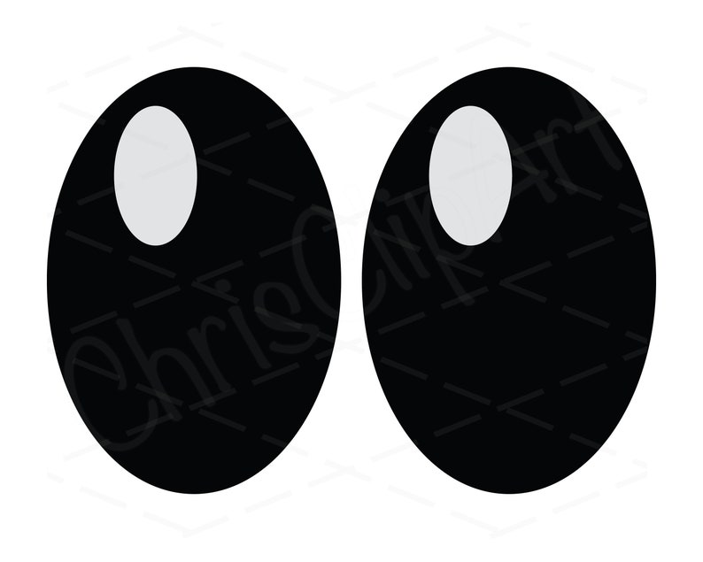 Buton Rounded Eyes Button Eyes Clipart – Cartoon Vector Graphics (SVG, PNG, JPG) - Etsy