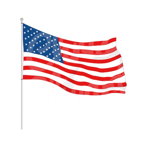 American Flag Svg Clipart American Flag USA Flag Svg Us | Etsy