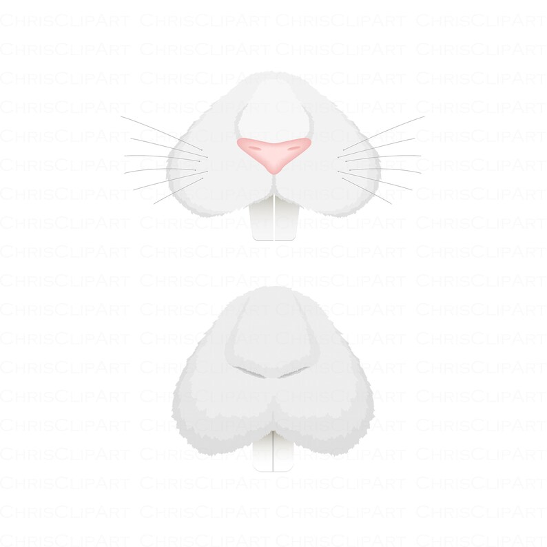 BUNNY NOSE svg Easter Bunny Svg Clipart Bundle Rabbit Nose Svg