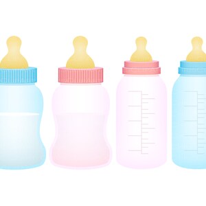 Download Clipart Baby Bottles Png Svg Jpg Baby Bottle Bundle Graphics Etsy