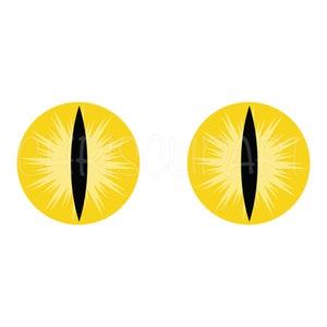 Gelbe Schlangenaugen SVG PNG JPG - Auge Clipart Grafik für Cricut - Reptil Augapfel Vektor - Schlange Auge Illustration