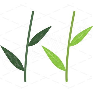Tige de fleur SVG PNG JPG - Sublimation de tige de fleur - Paquet de 2 - Clipart de tige de fleur - Cricut de tige de fleur - Graphiques de tige de fleur