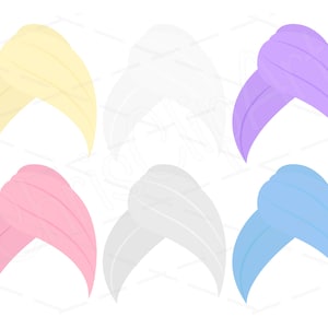 Cheveux serviette SVG PNG JPG - lot de 6 couleurs - cheveux Wrap Clipart pour Spa - serviette Sublimation - cheveux serviette Wrap graphique - Spa graphiques