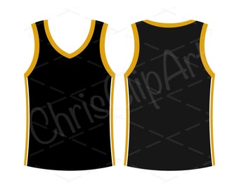 Black Basketball Jersey SVG Clipart- Basketball Vector Graphics, Cricut | Instant Download for DIY Crafts, Shirts, Printable