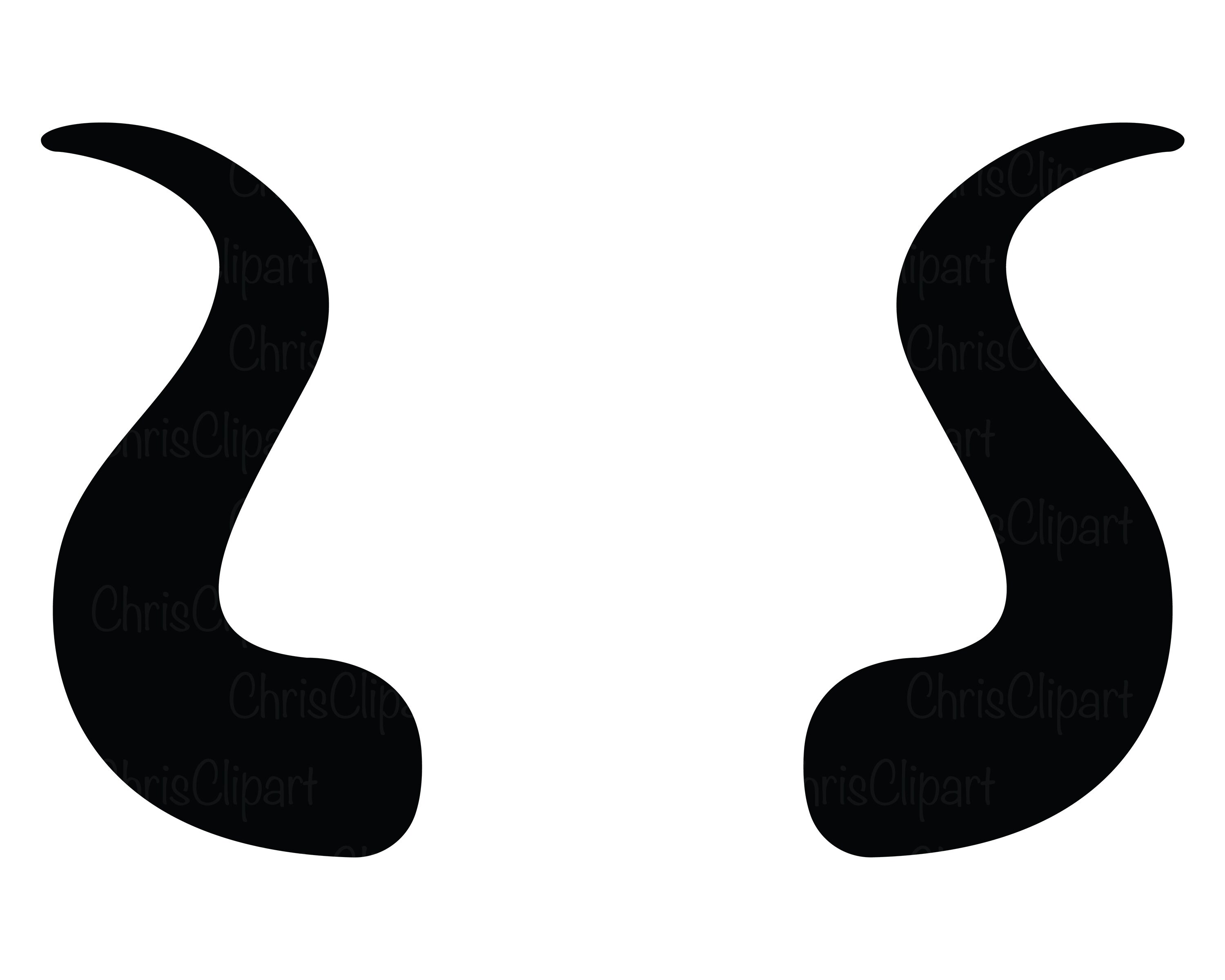 HORN SVG Horns Svg Clipart Horns Demon Horns Svg Devil Etsy