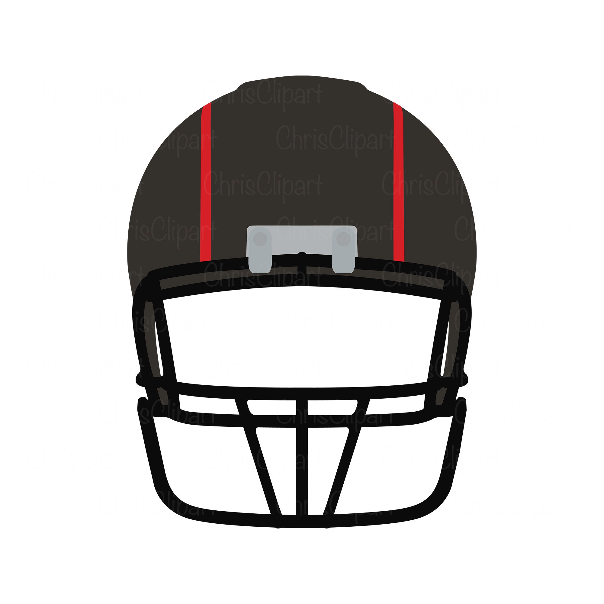 Blank Football Helmet Side View
