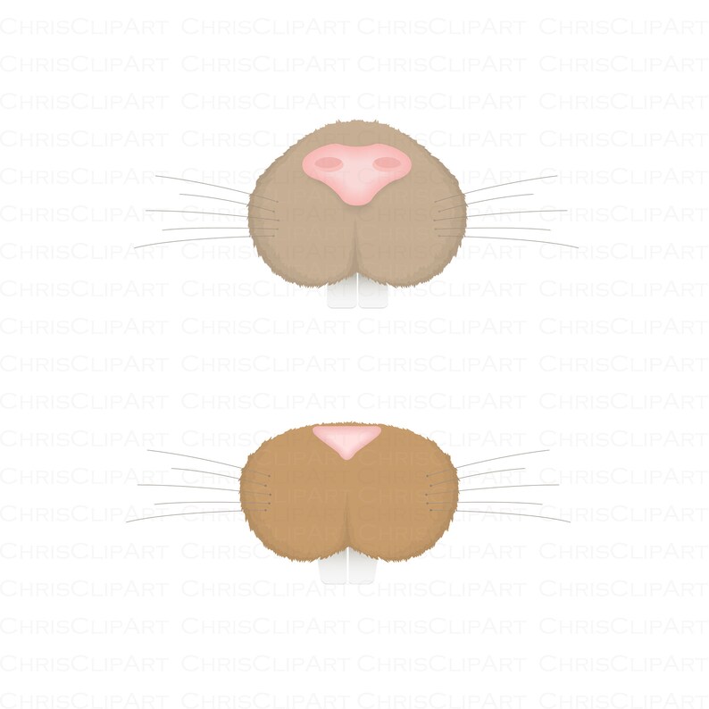 BUNNY NOSE svg Easter Bunny Svg Clipart Bundle Rabbit Nose Svg