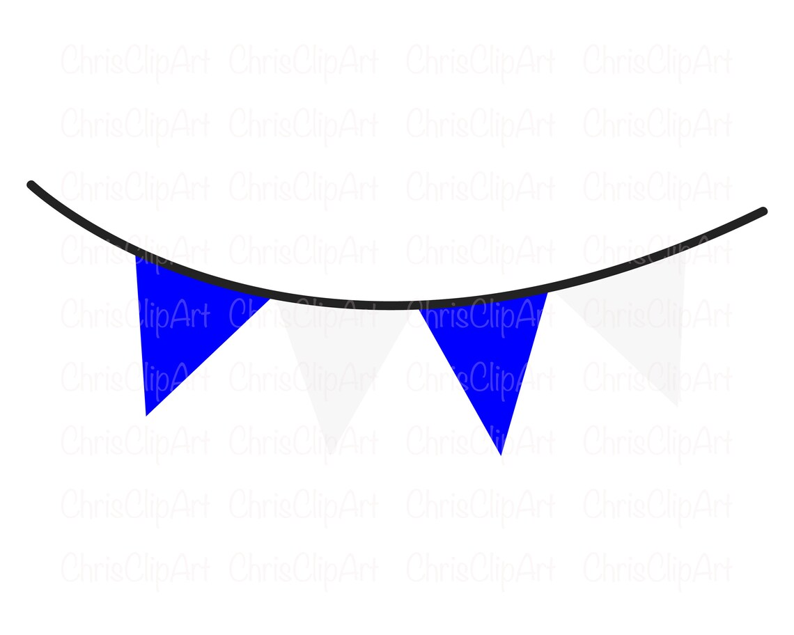 PENNANT BANNER SVG Pennant Svg Blue White Pennant Svg Blue Etsy
