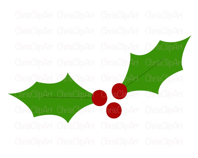 HOLLY SVG Holly Clipart Printable Holly Christmas Holly - Etsy