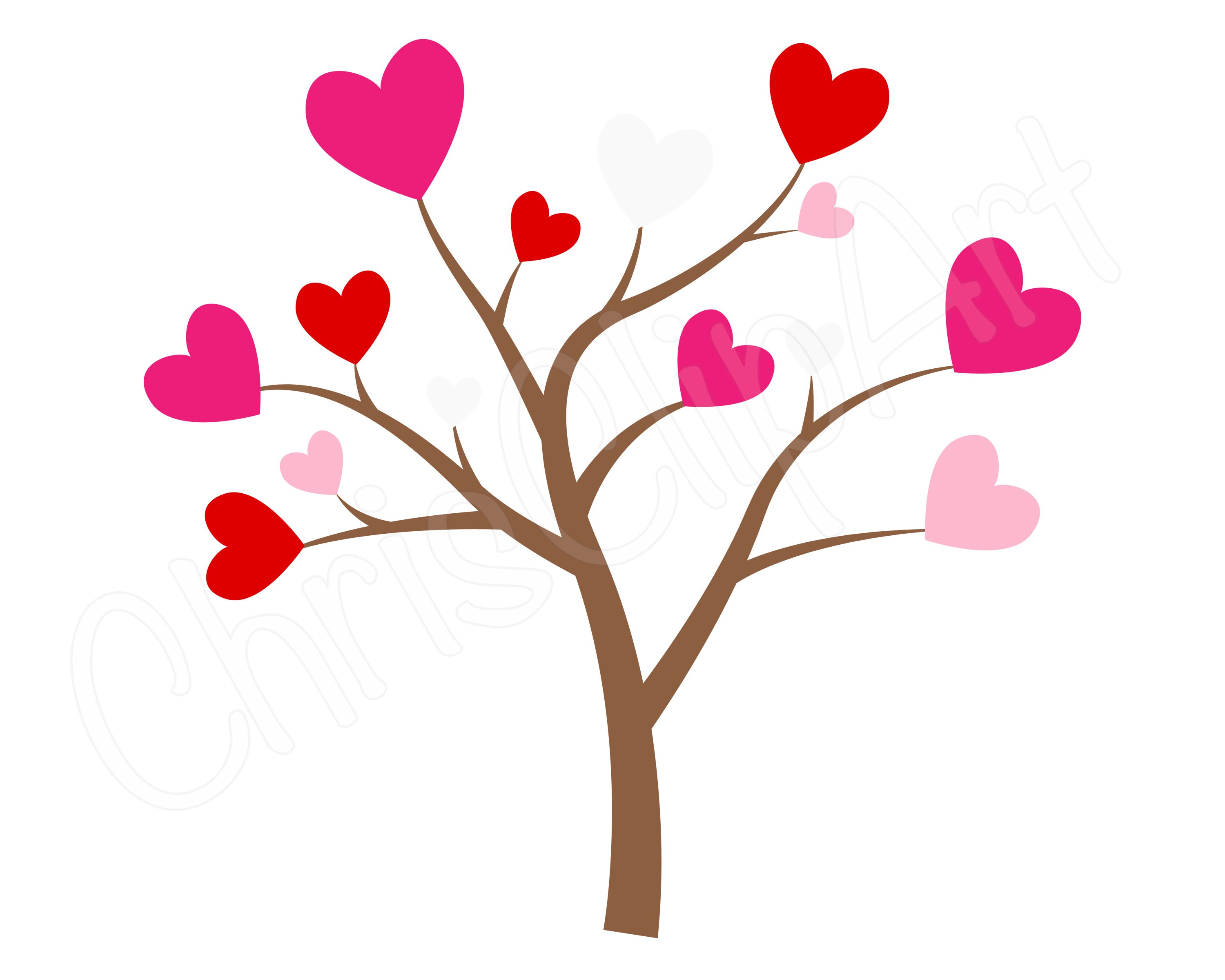 HEARTS TREE SVG Hearts Tree Png Tree With Hearts Svg Etsy