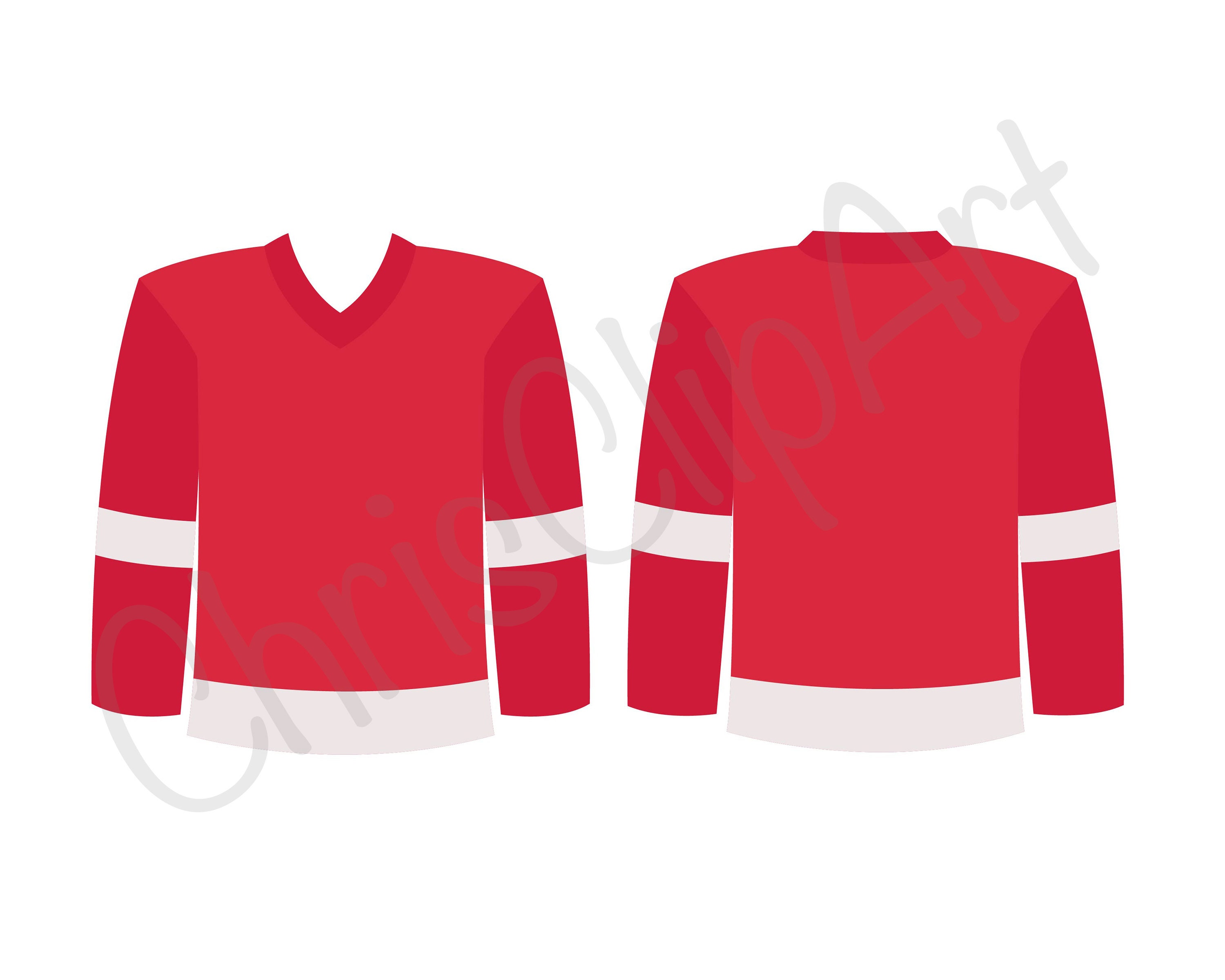 Bright Red Black And White Ice Hockey Jersey With Number 1 Inscription Warm  Winter Sports Clothing For Boys And Men Front View Stock Illustration -  Download Image Now - iStock