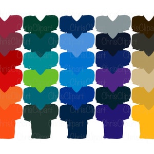 Football Jersey SVG PNG JPG Graphics - Football Jersey Bundle of 33 Colors - Football Jersey Clipart - Football Jersey Cricut
