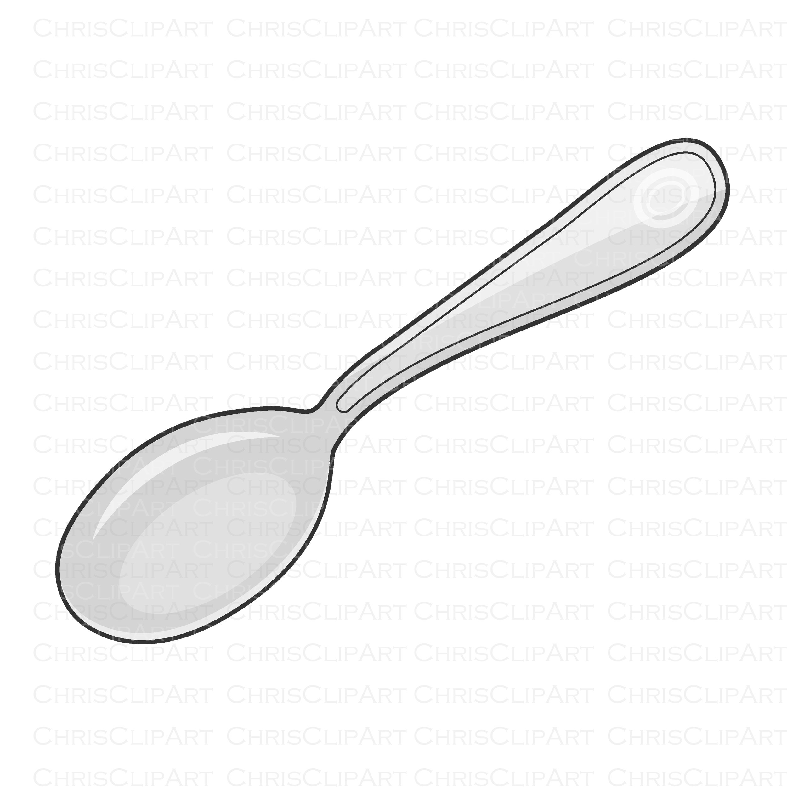 SPOON svg clipart Cute silver spoon Jpg Png Svg files Etsy