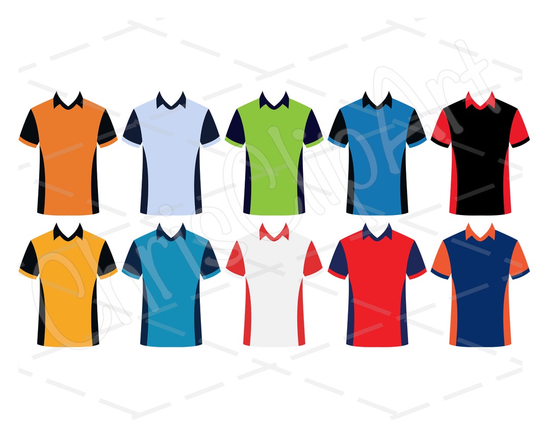 Cricket Jersey Clipart Bundle of 10 Colors SVG PNG JPG -  Sweden