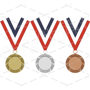 Award Medal SVG PNG JPG - Gold Medal, Silver Medal, Bronze Medal - Medal Sublimation - Medal Cricut - Medal Clipart - Medal Vector
