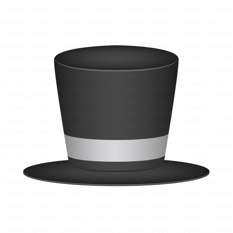 TOP HAT SVG Clipart Top Hat Snowman Hat 