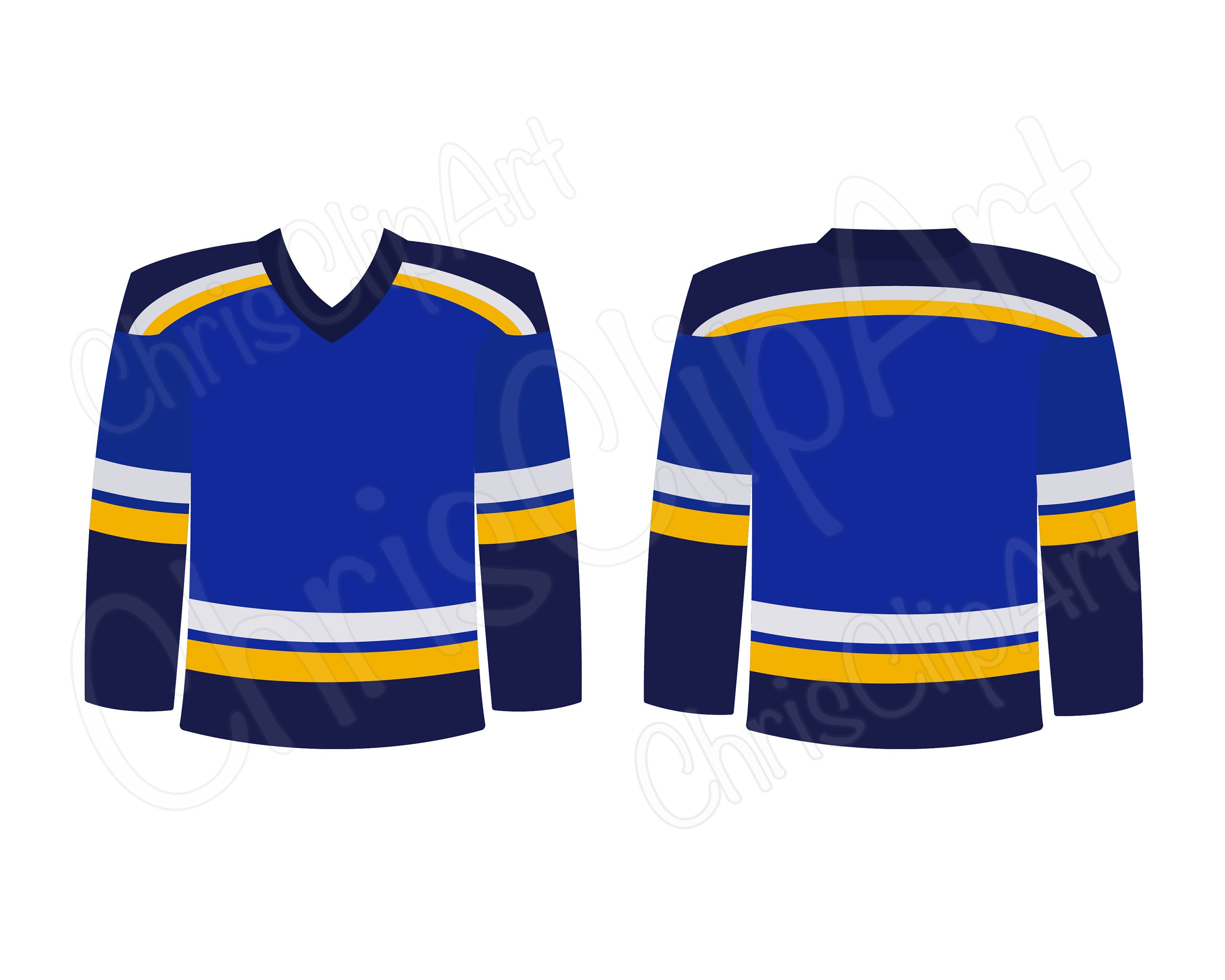 Buy Black Hockey Jersey Clipart SVG PNG JPG Formats Online in