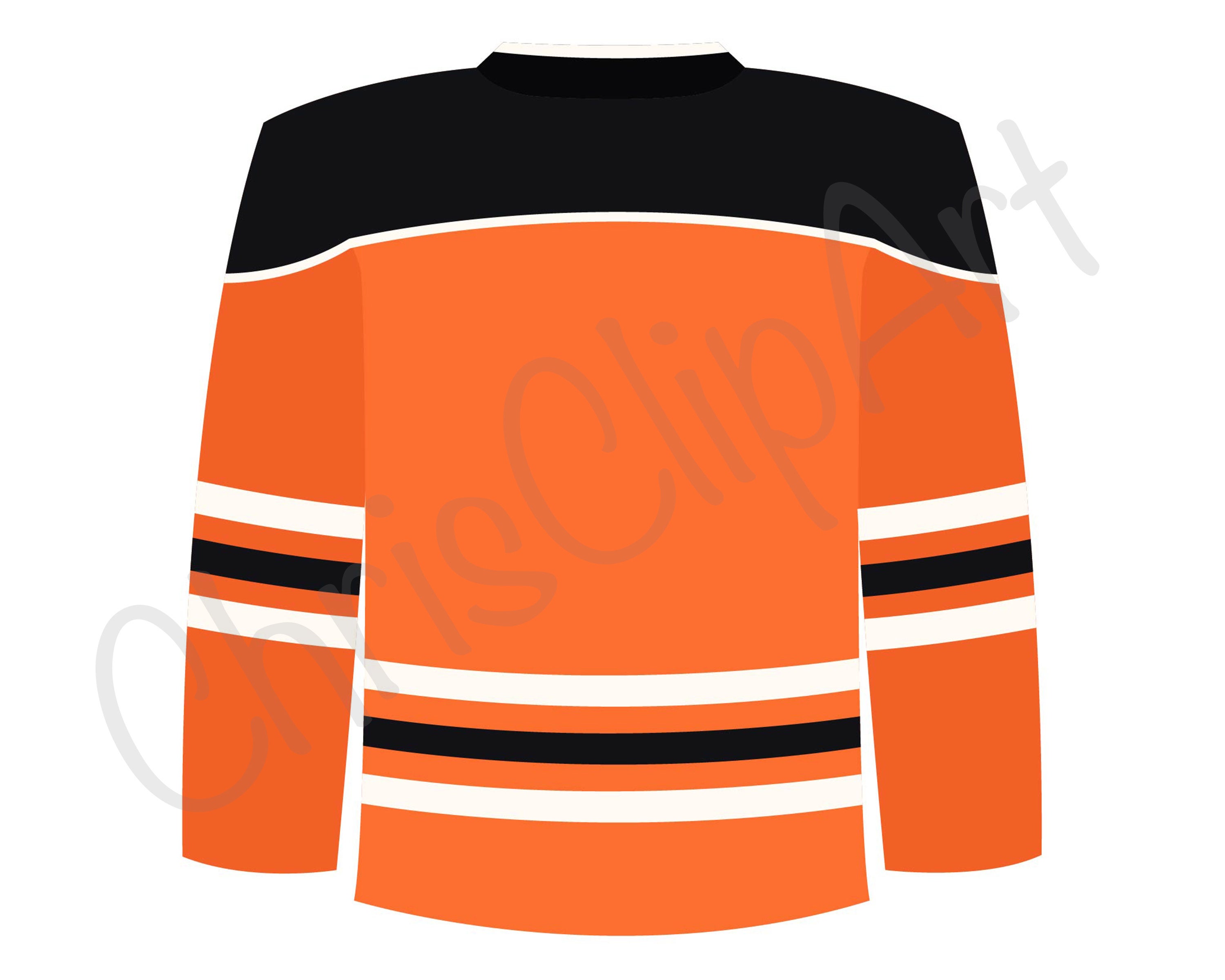 Orange and black hockey jersey sale