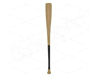 Wooden Baseball Bat Clipart – SVG PNG JPG, Cricut Ready (Digital Download)
