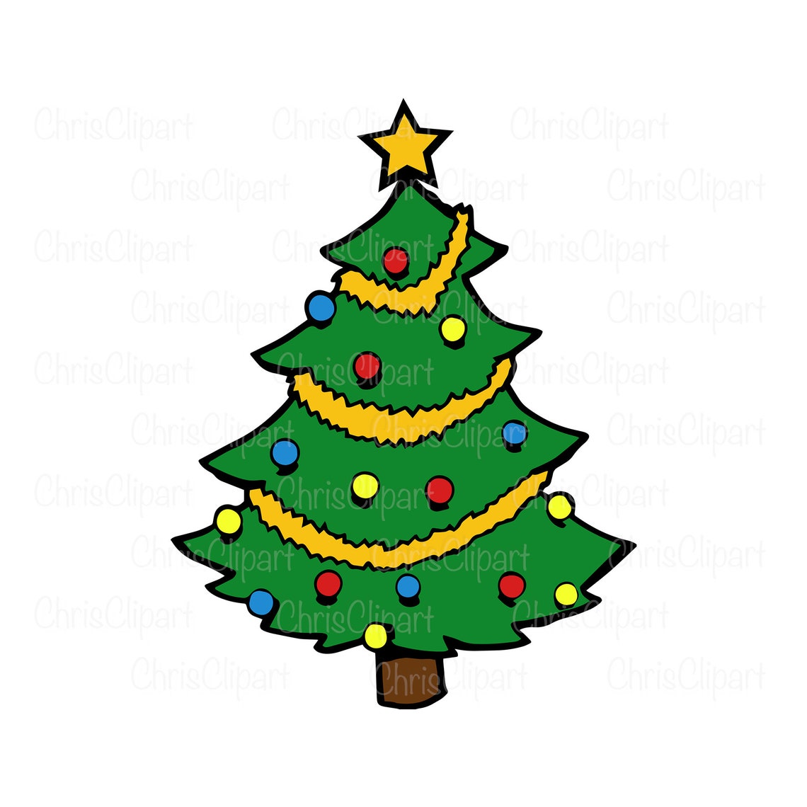 Christmas tree svg Christmas tree png Christmas clipart image 1