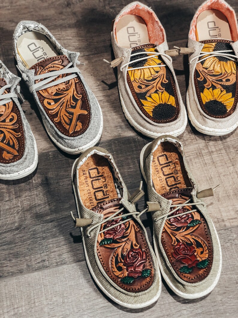 custom hey dude leather