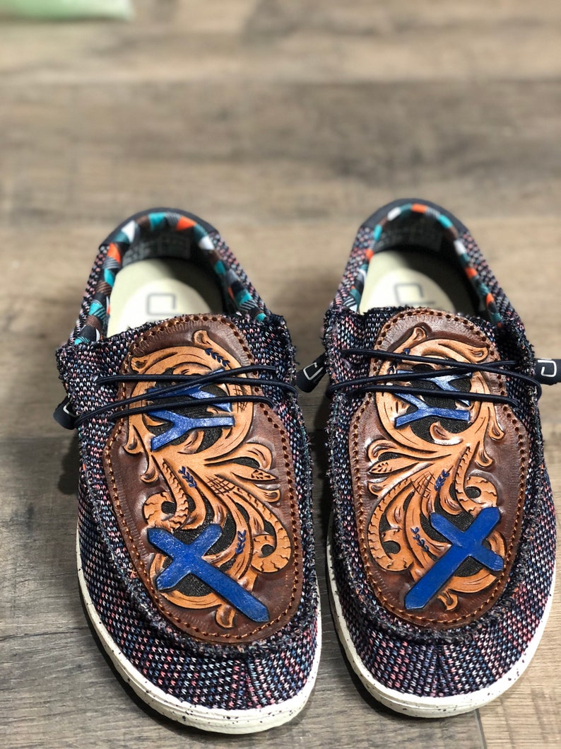 custom hey dude leather