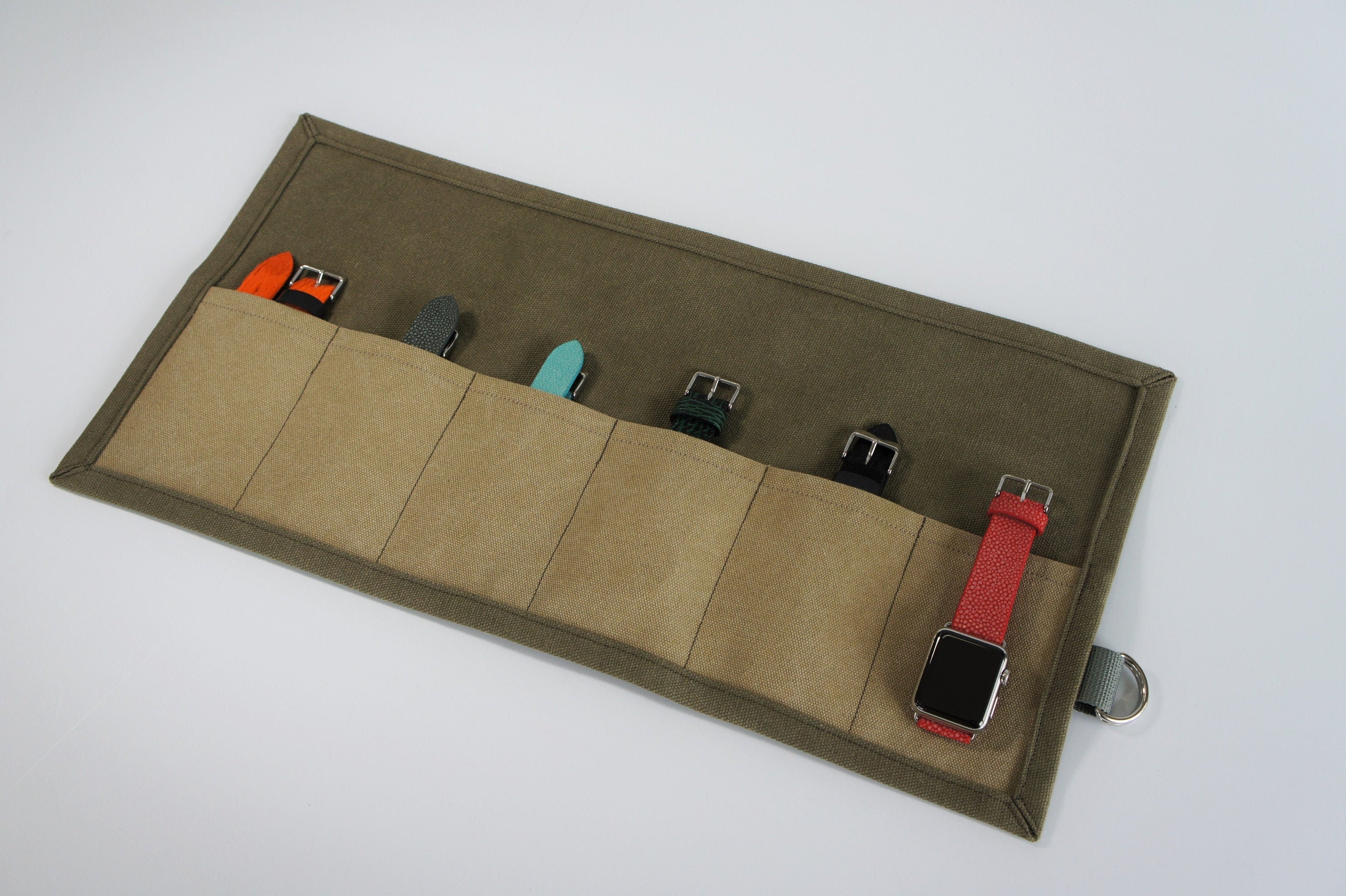Canvas Watch Roll Travel Watch Case Fabric Watch Organizer Etsy
