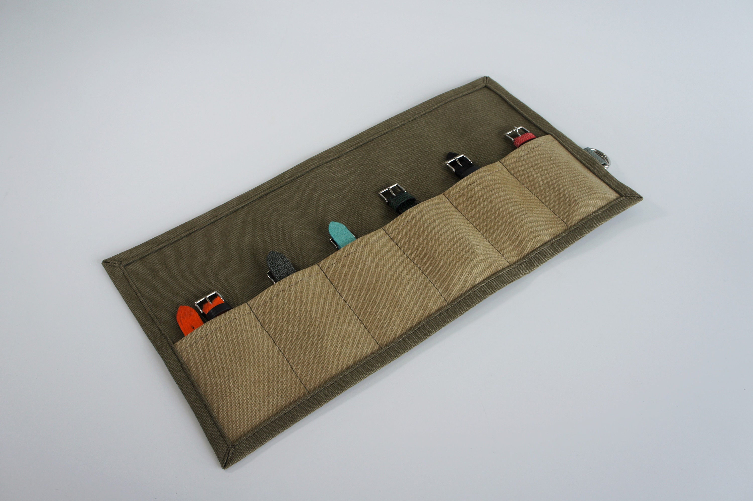 Canvas Watch Roll Travel Watch Case Fabric Watch Organizer Etsy