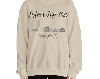 Personalized Washington DC Sweatshirt, Washington DC Skyline Shirt, Washington DC Lover Gift, dc Shirt, Washington dc Travel Vacation Gift