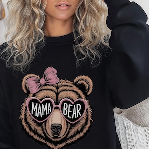 Sweatshirt Mama Bear, Moederdagcadeau, Mama Bear ronde hals, shirt schattig mama, Sweatshirt Mom Life, cadeau nieuwe moeder, cadeau babyshower, cadeau babyshower, shirt moeder
