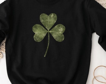 St Patrick's Day Shamrock Sweatshirt, Lucky Shamrock Clover Unisex Sweatshirt, St Patricks Day Shirt, Shamrock Shirt, Irish American Gift
