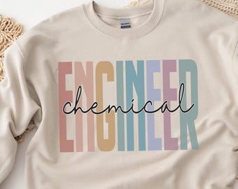 Bluza z nadrukiem dla inżyniera chemika, koszulka unisex dla inżyniera, prezent dla inżyniera, koszulka z nadrukiem dla mechanika, inżyniera budownictwa, elektryka, prezent na ukończenie szkoły