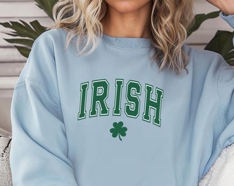 St Patrick's Day Irish Shamrock Sweatshirt, Lucky Shamrock Unisex Sweatshirt, St Patricks Day Shirt, Shamrock Shirt, Irish American Gift