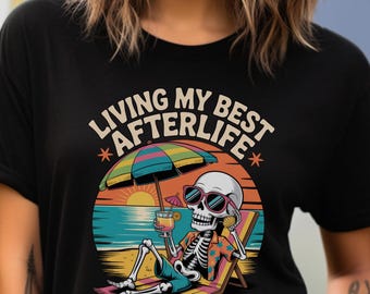 Summerween Vibes Halloween T-Shirt, Summer Halloween Shirt, Hot Ghoul Summer Tshirt, Summer Vibes Tee, Summer Outfits, Halloween Beach Shirt