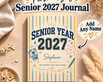 Diario personalizado para estudiantes de último año de secundaria (2027), regalo de graduación para la promoción de 2027, diario de recuerdos para estudiantes de último año de secundaria.