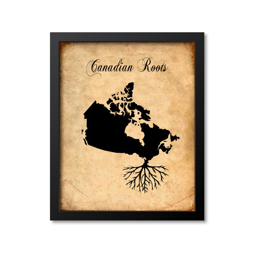 Canadian Roots Print, Canada Art, Canada Gift, Canada Roots Print ...