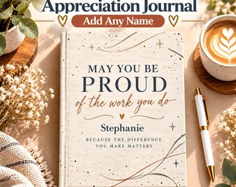 Personalisiertes Notizbuch „Difference Maker Journal“ – Geschenk zur Mitarbeiteranerkennung, Dankeschön-Geschenk für Kollegen, Notizbuch zur Mitarbeiterehrung, personalisiert mit Namen