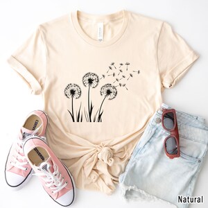 Dandelion Shirt, Inspirational Tshirt, Windflower, Meditation Gift, Yoga Shirt, Boho Windflower Shirt, Dandelion Gift for Her