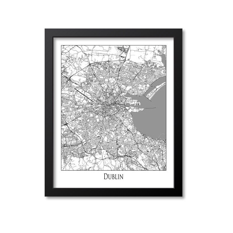 Dubai Map Print Poster Wall Art United Arab Emirates Gift Etsy
