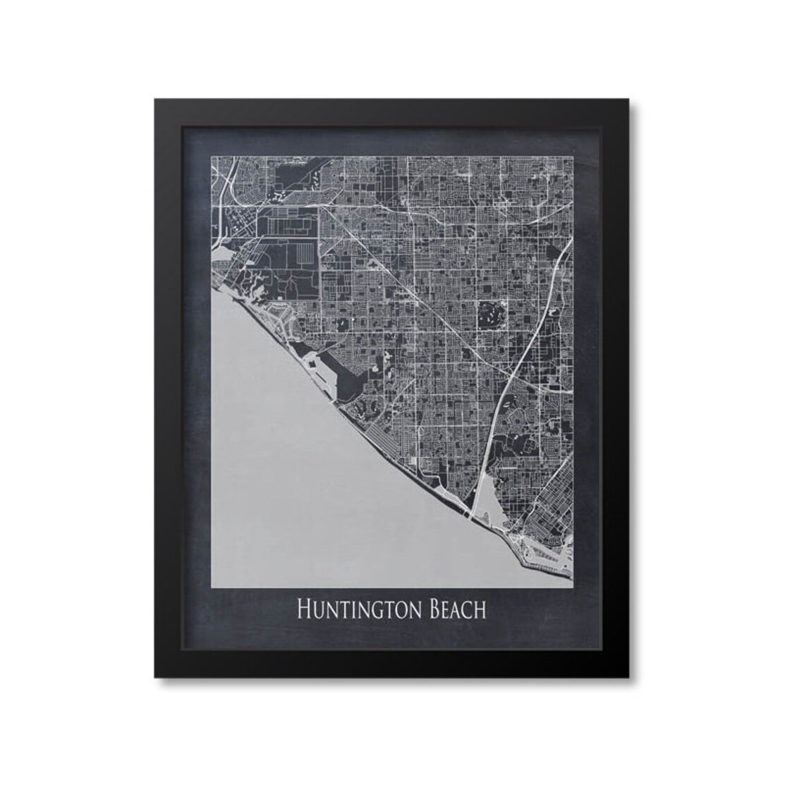 Huntington Beach Map Print Poster Wall Art California Gift - Etsy